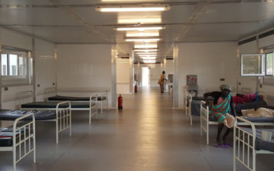 Modular hospital built with Gaptek structures in South Sudan
